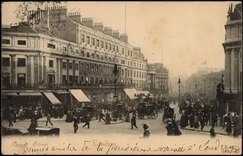 West End-London Regent Street, Shops Geschäfte, Reges Treiben 1902