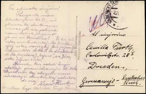 Postcard Steinschönau Kamenický Šenov Erholungsheim - Fotokarte 1928