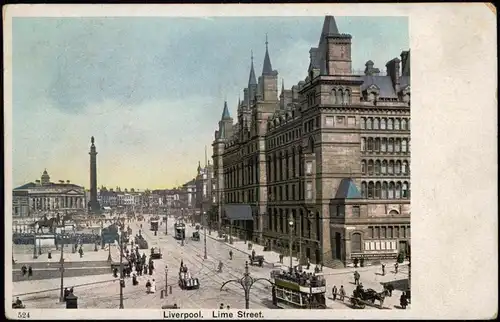 Postcard London Lime Street 1901