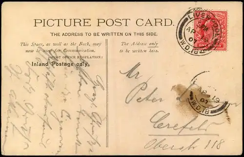 Postcard London Lime Street 1901