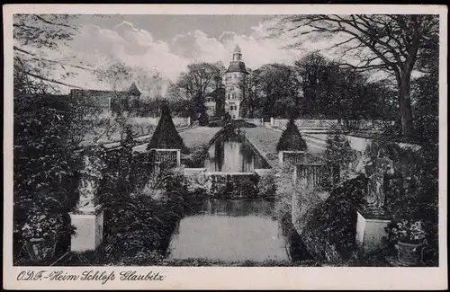 Ansichtskarte Glaubitz O.D.F.-Heim Schloss Glaubitz 1940