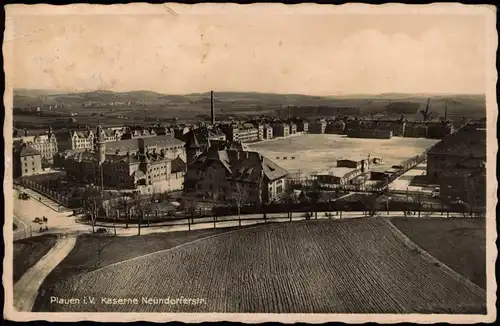 Plauen (Vogtland) Panorama Blick auf die Kaserne Neundorferstr. 1940
