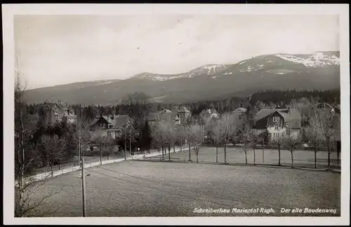 Mariental-Schreiberhau Szklarska Poręba Panorama-Ansicht Der alte Baudenweg 1940