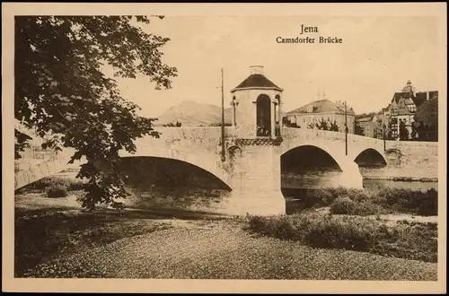 Ansichtskarte Jena Camsdorfer Brücke 1920