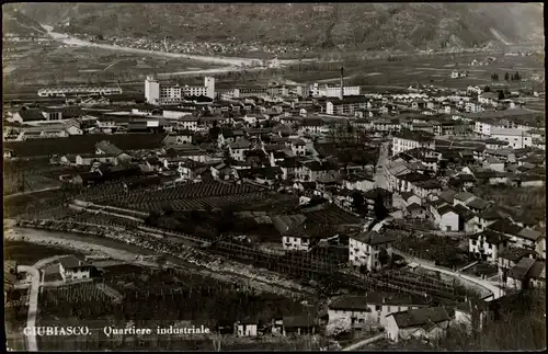 Ansichtskarte Giubiasco Luftbild 1956  gel. Stempel Nachgebühr
