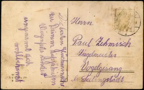 Künstlerkarten Skatspiel Schwarz müßt Ihr werden, Ihr Ludersch. 1928