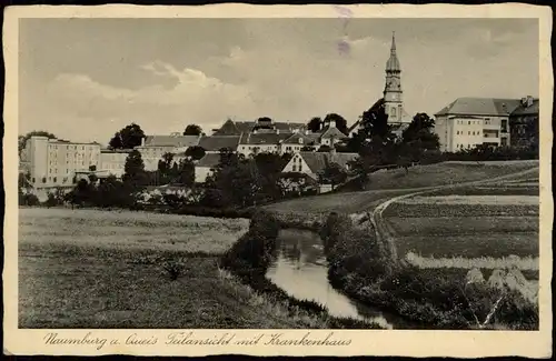 Postcard Naumburg am Queis Nowogrodziec Teilansicht mit Krankenhaus. 1939