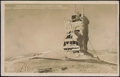 Krummhübel Karpacz Schneekoppe Sněžka Śnieżka Meteorologische Winter 1927