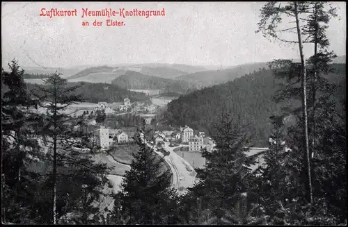 Ansichtskarte Neumühle (Elster) Knottengrund 1909