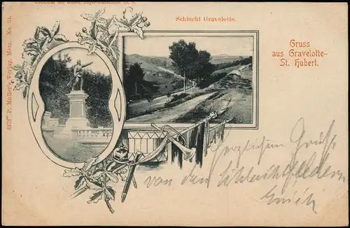 Gravelotte Mehrbild AK Schlucht Denkmal Patriotika Lothringen Lorraine 1900