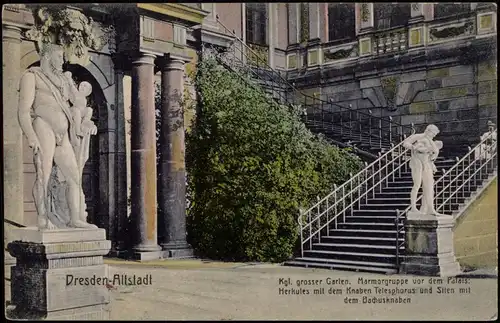 Seevorstadt-Ost/Großer Garten-Dresden Palaisteich Großer Garten, Aufgang 1909