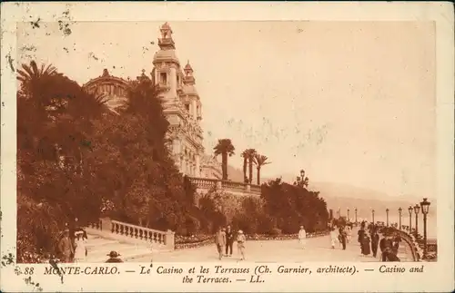 Postcard Monte-Carlo Le Casino et les Terrasses 1926