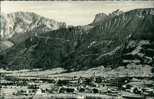 Pfronten (Allgäu) Panorama-Ansicht mit Aggenstein Breitenberg Roßberg 1957