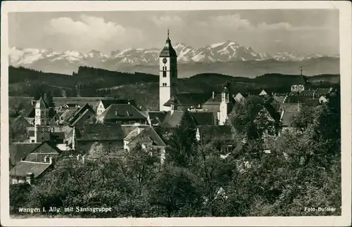 Ansichtskarte Wangen Panorama-Ansicht Allgäu mit Säntisgruppe 1936