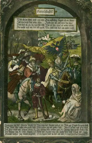 Ansichtskarte Ulm a. d. Donau Rathaus mit Gemälde am Rathaus 1910