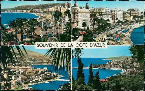 COTE D' AZUR   SOUVENIR DE LA COTE D'AZUR Nice Monte-Carlo Menton Cannes 1960