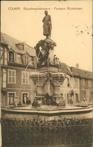 CPA Kolmar Colmar Fontaine Rösselmann Rösselmannsbrunnen 1912