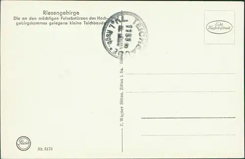 Brückenberg Krummhübel Karpacz Kleine Teichbaude Riesengebirge 1930