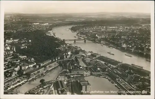 Ludwigshafen Luftbild Mannheim Ludwigshafen - Fliegeraufnahme 1931
