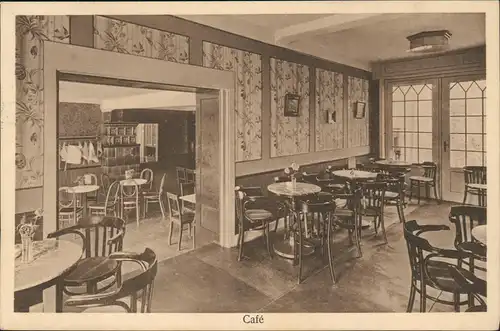 Ansichtskarte Bad Soden (Taunus) Café und Conditorei Gg. Jung - Gastraum 1929