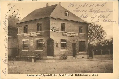 Ansichtskarte Kelsterbach Wormser Apostelbräu - Restaurant 1931