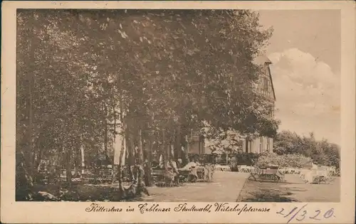 Koblenz Rittersturz im Coblenzer Stadtwald, Wirtschaftsterrasse 1926