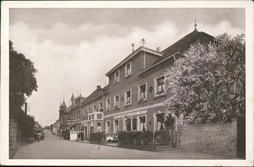 Ansichtskarte Neuhäusel Hotel Restaurant Fries, Straßenpartie 1931
