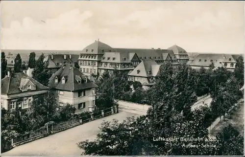 Ansichtskarte Bensheim Aufbau Schule - Fotokarte 1930