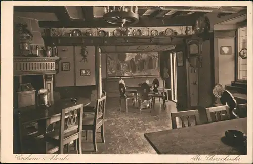 Ansichtskarte Cochem Kochem Alte historische Thorschenke - Gastraum 1928