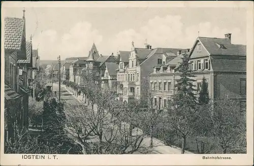 Ansichtskarte Idstein Partie in der Bahnhofstraße 1928