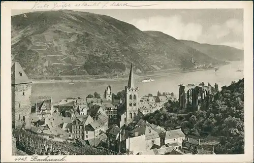 Ansichtskarte Bacharach Blick auf die Stadt 1930