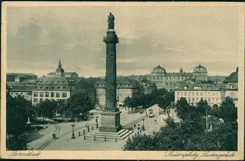 Ansichtskarte Darmstadt Luisenplatz 1931