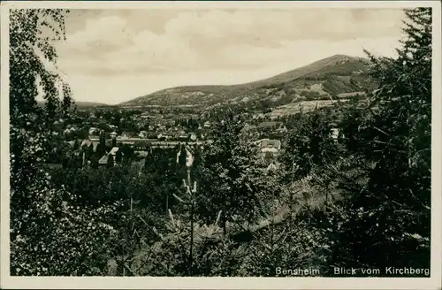 Ansichtskarte Bensheim Blick vom Kirchberg 1931