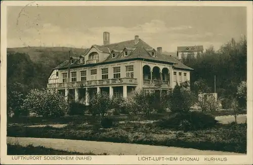 Ansichtskarte Sobernheim Partie am Kurhaus 1928