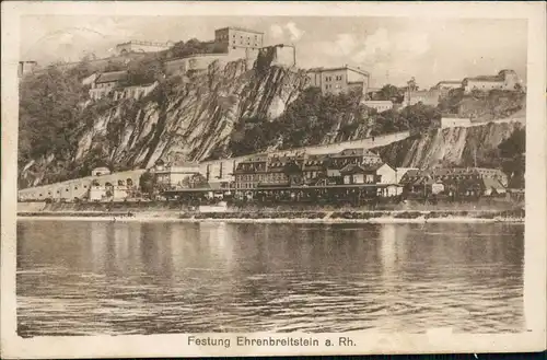 Ansichtskarte Koblenz Festung Ehrenbreitstein, Bahnhof 1929