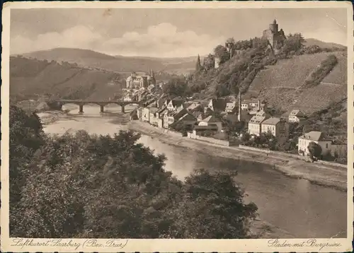 Ansichtskarte Saarburg/Trier Staden mit Burgruine 1932