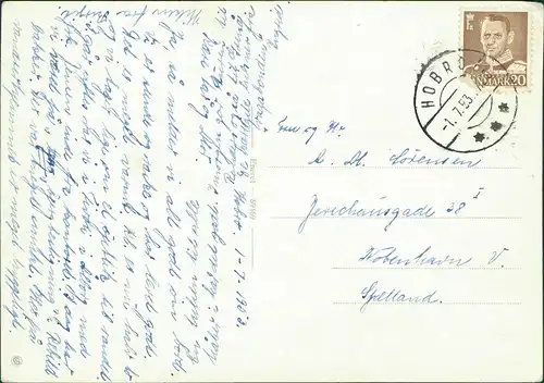 Postcard .Dänemark - Prærievognen Rebild, Ochsenkarren Landwirt 1953