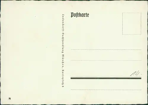 Künstlerkarte Militär: Friedrich d. Gr. an Feldmarschall v. Keith 1760 1940