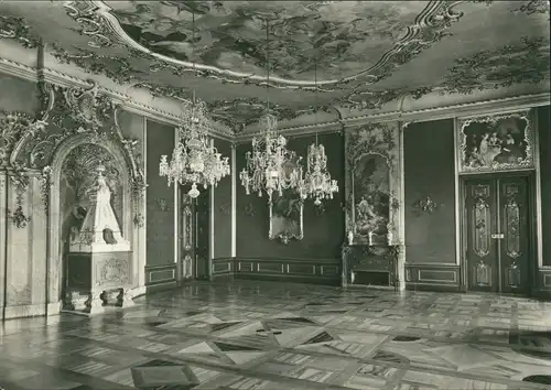 Ansichtskarte Rudolstadt Schloss Heidecksburg - Roter Saal 1967