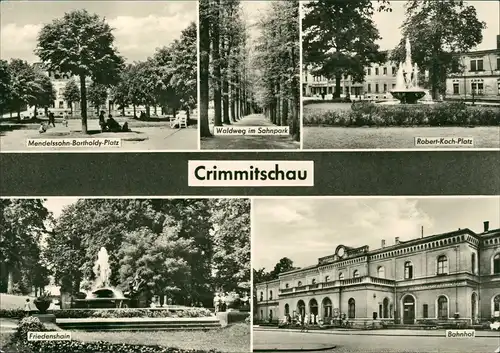 Crimmitschau DDR MB Bartholdy-Platz Friedenshain Waldweg im Sahnpark 1981/1978