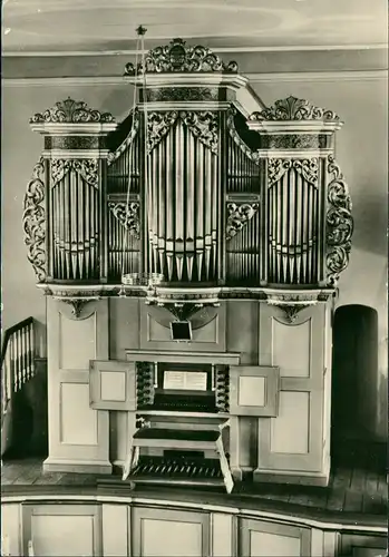 Ansichtskarte  Silbermann Orgel in der Kirche zu Fraureuth 1984