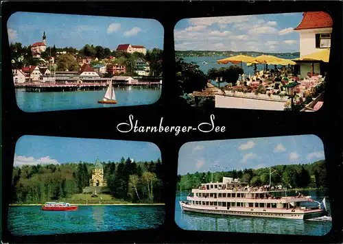 Ansichtskarte Starnberg Starnberger See Mehrbildkarte 1972  mit Stempel PLANEGG