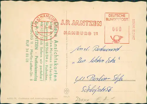 Charlottenburg Berlin  Ausstellung  1960 "Gebühr Bezahlt" Maschinenstempel