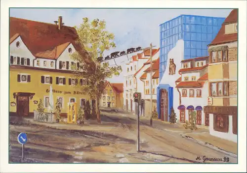 Villingen-Schwenningen Schwenninger Bären  Ölgemälde von Margot Germann 1990