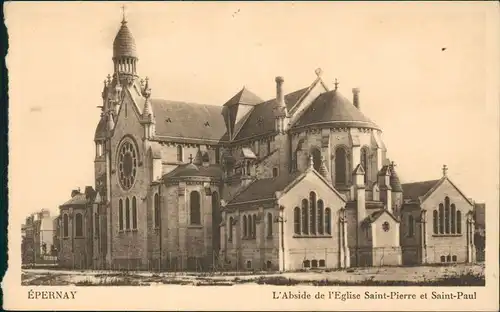 CPA Épernay L'Abside de l'Eglise Saint-Pierre et Saint-Paul 1910