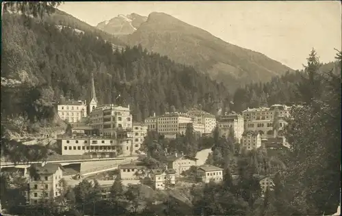 Postcard Badgastein Panorama-Ortsansicht 1912