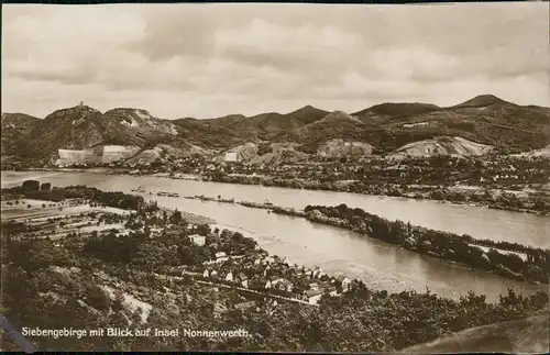 Königswinter Siebengebirge mit Blick auf Insel Nonnenwerth Rhein 1930