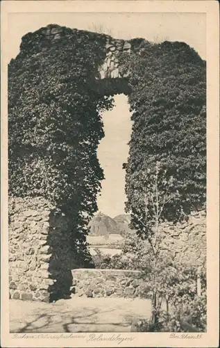 Rolandswerth-Remagen Rolandsbogen am Rhein, Richarz Naturaufnahme 1920