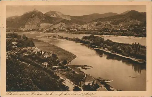 Rolandseck-Remagen Blick vom Rolandseck auf das Siebengebirge u. Rhein 1927