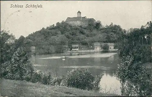 Ansichtskarte Schönfels Lichtentanne Schloss Schönfels   1934 Stempel ZWICKAU